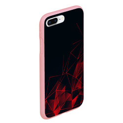 Чехол для iPhone 7Plus/8 Plus матовый Red stripes красная геометрия - фото 2