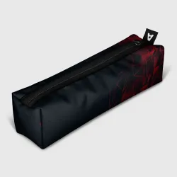 Пенал школьный 3D Red stripes красная геометрия