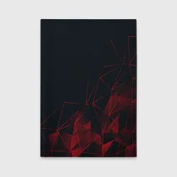 Обложка для автодокументов Red stripes красная геометрия