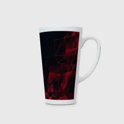 Кружка Латте Red stripes красная геометрия - фото 2