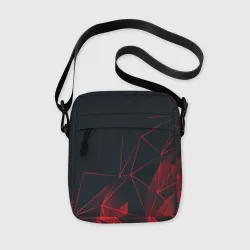 Сумка через плечо 3D Red stripes красная геометрия