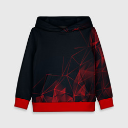 Детская толстовка 3D Red stripes красная геометрия
