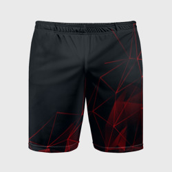 Мужские шорты спортивные Red stripes красная геометрия