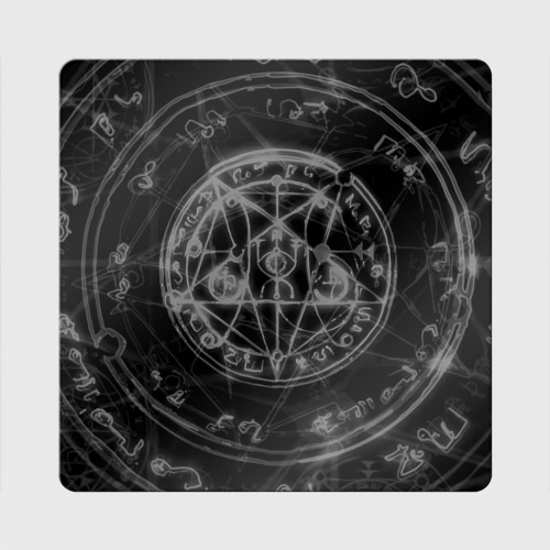 Магнит виниловый Квадрат Пентаграмма pentagram