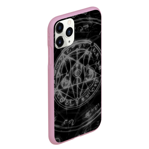 Чехол для iPhone 11 Pro Max матовый Пентаграмма pentagram, цвет розовый - фото 3