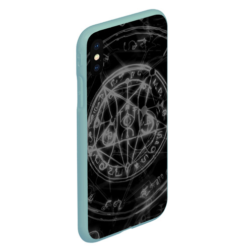 Чехол для iPhone XS Max матовый Пентаграмма pentagram, цвет мятный - фото 3