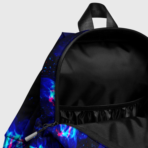 Детский рюкзак 3D Синий огонь глитч blue fire glitch - фото 6