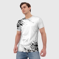 Мужская футболка 3D Белые черепа white skulls - фото 2