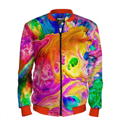 Мужской бомбер 3D Tie dye яркие краски