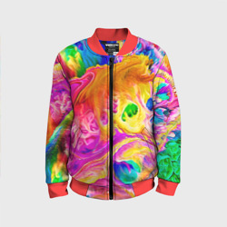 Детский бомбер 3D Tie dye яркие краски