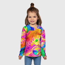 Детский лонгслив 3D Tie dye яркие краски - фото 2