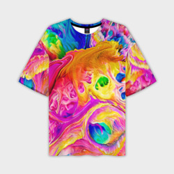 Мужская футболка oversize 3D Tie dye яркие краски