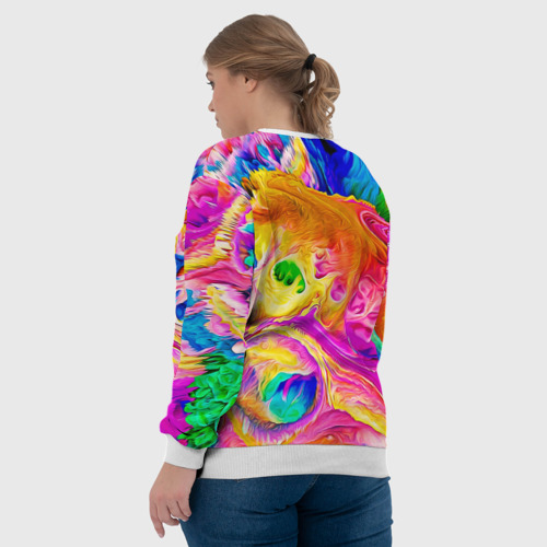 Женский свитшот 3D Tie dye яркие краски, цвет 3D печать - фото 7