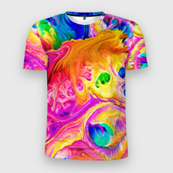 Мужская футболка 3D Slim Tie dye яркие краски