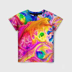 Детская футболка 3D Tie dye яркие краски