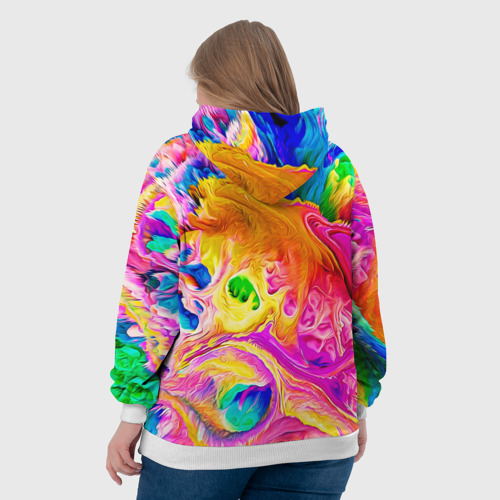 Женская толстовка 3D Tie dye яркие краски, цвет 3D печать - фото 7