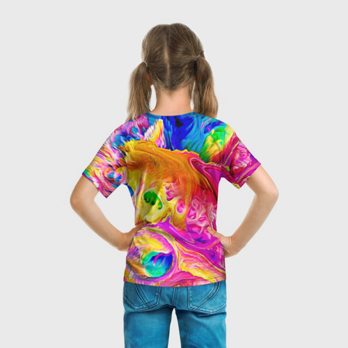 Детская футболка 3D Tie dye яркие краски, цвет 3D печать - фото 6