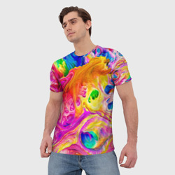 Мужская футболка 3D Tie dye яркие краски - фото 2