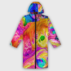 Женский дождевик 3D Tie dye яркие краски