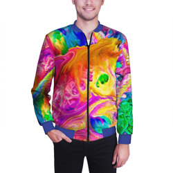 Мужской бомбер 3D Tie dye яркие краски - фото 2