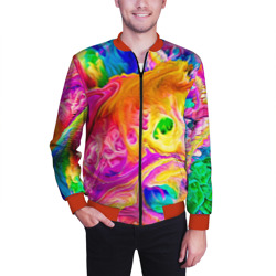 Мужской бомбер 3D Tie dye яркие краски - фото 2