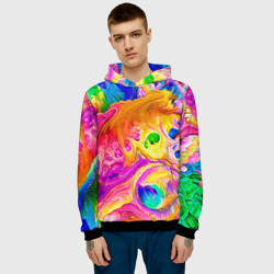 Мужская толстовка 3D Tie dye яркие краски - фото 2