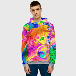 Мужская толстовка 3D Tie dye яркие краски - фото 2