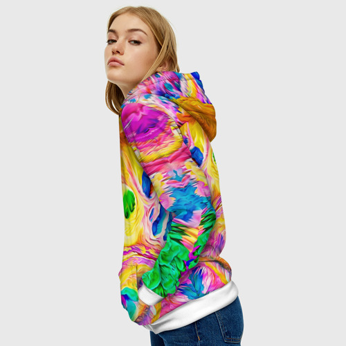 Женская толстовка 3D Tie dye яркие краски, цвет 3D печать - фото 5