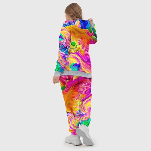 Женский костюм 3D Tie dye яркие краски, цвет меланж - фото 6