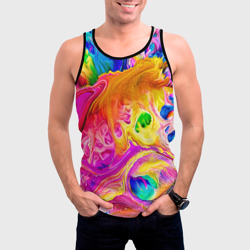 Мужская майка 3D Tie dye яркие краски - фото 2