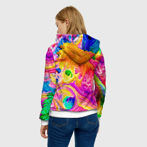 Женская толстовка 3D Tie dye яркие краски, цвет 3D печать - фото 4