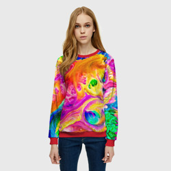 Женский свитшот 3D Tie dye яркие краски - фото 2