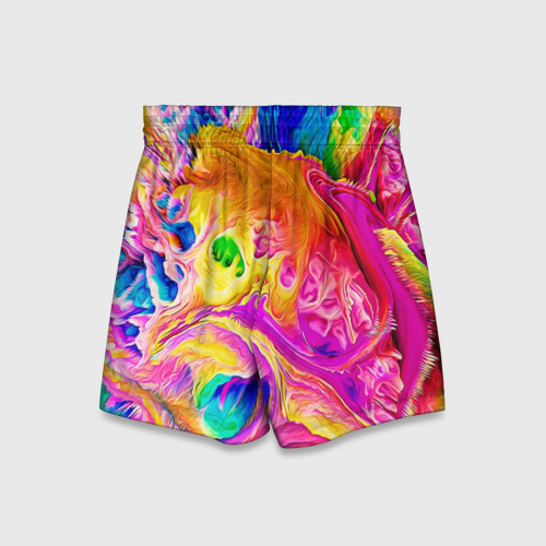 Детские спортивные шорты 3D Tie dye яркие краски, цвет 3D печать - фото 2