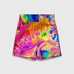 Детские спортивные шорты 3D Tie dye яркие краски