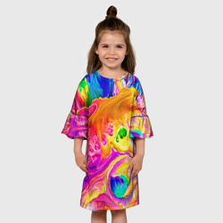 Детское платье 3D Tie dye яркие краски - фото 2