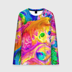 Мужской лонгслив 3D Tie dye яркие краски