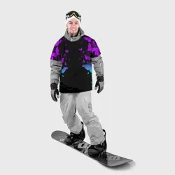 Накидка на куртку 3D Бабочки в неоне