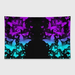 Флаг-баннер Бабочки в неоне