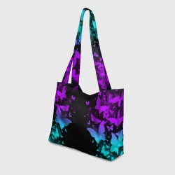 Пляжная сумка 3D Бабочки в неоне - фото 2