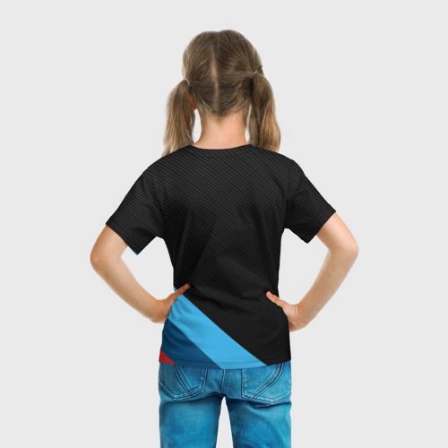 Детская футболка 3D с принтом BMW MASK, вид сзади #2
