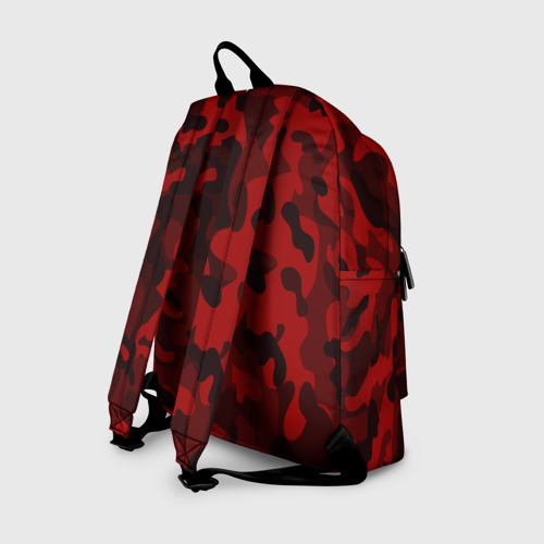 Рюкзак 3D с принтом RED MILITARY | КРАСНЫЙ КАМУФЛЯЖ, вид сзади #1