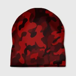 Шапка 3D Red military красный камуфляж