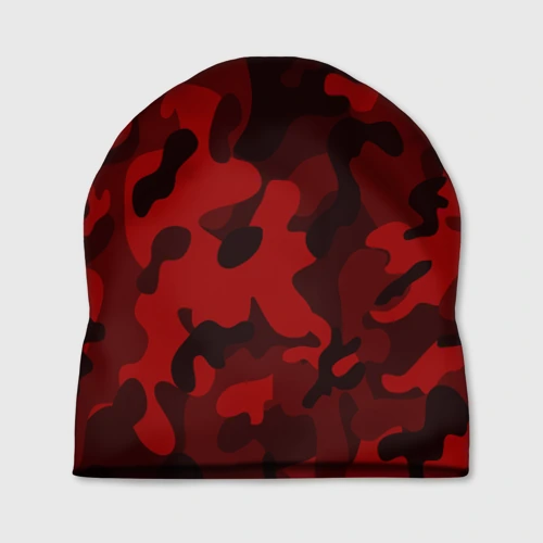 Шапка 3D Red military красный камуфляж