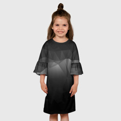 Детское платье 3D Gray geometry серая геометрия - фото 2