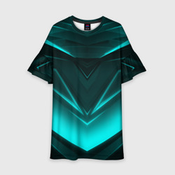 Детское платье 3D Neon geometry stripes неоновые геометрические полосы