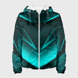 Женская куртка 3D Neon geometry stripes неоновые геометрические полосы