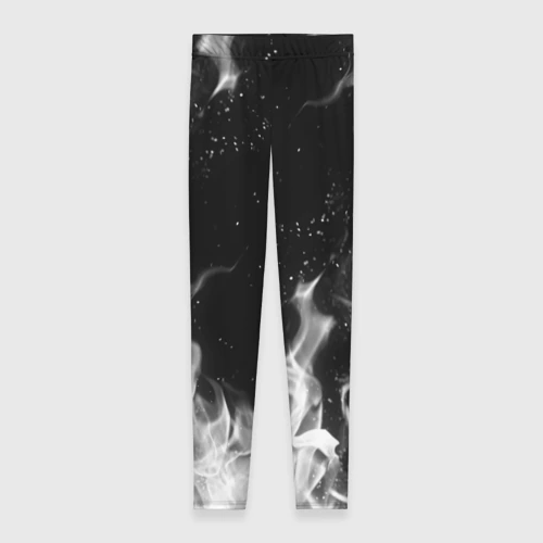 Леггинсы 3D Белый огонь white fire