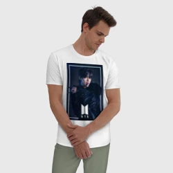 Мужская пижама с белой футболкой хлопок BTS Black Swan - фото 2