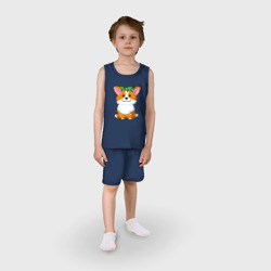 Детская пижама с шортами хлопок Милый корги - фото 2