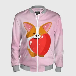Мужской бомбер 3D Милый корги